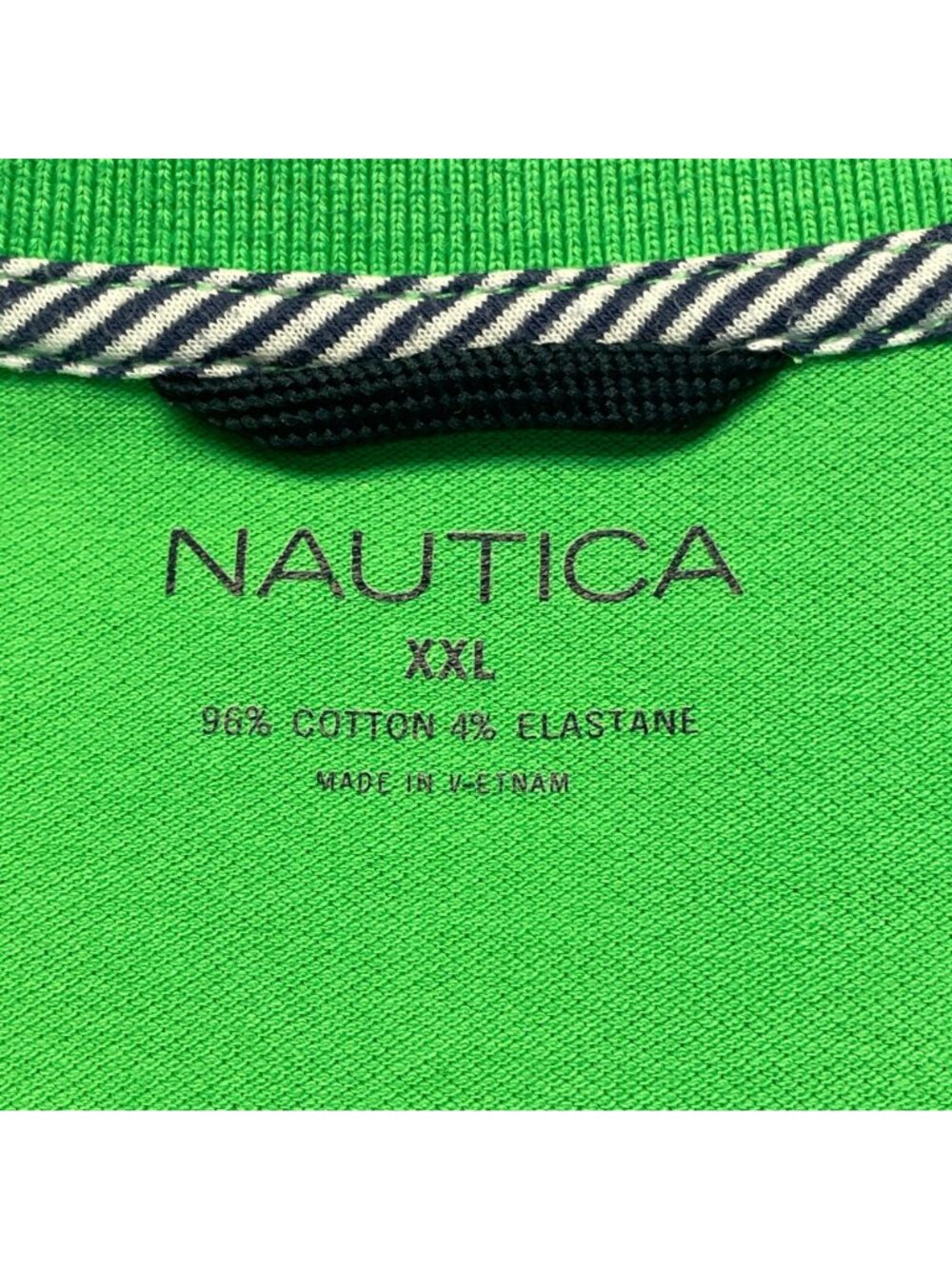 Nautica Top Womens XXL Lime Green Polo Preppy Sporty Golf Short Sleeve Vacation - Picture 9 of 11